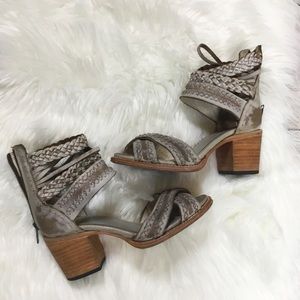 Freebird Axel Strappy Sandal Stack Heel RARE HTF